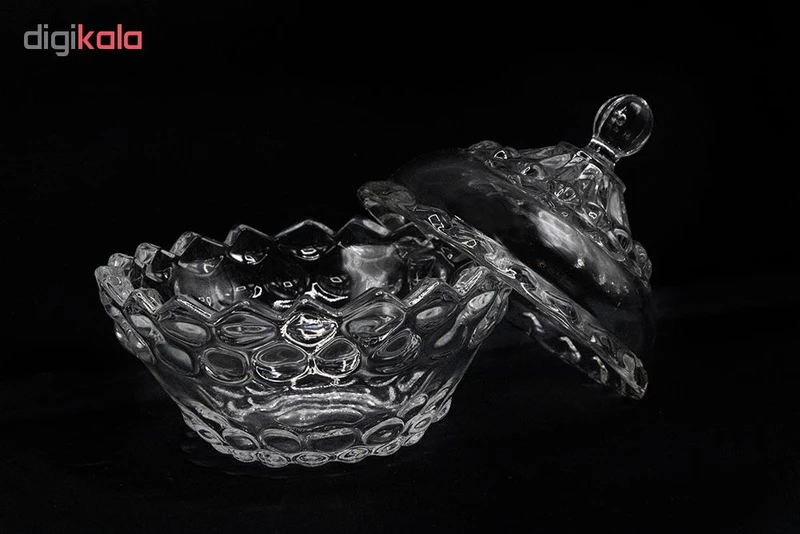 عکس شماره 7 : قندان شیشه و بلور اصفهان مدل یاقوت کد 130