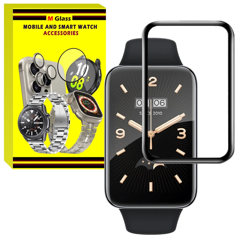 محافظ صفحه نمایش نانو ام‌گلس مدل GLS-Pmma مناسب برای ساعت هوشمند شیائومی Mi Band 7 Pro 44mm