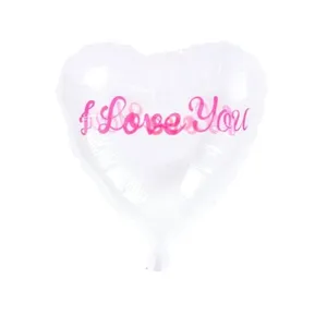 بادکنک فویلی مدل قلب شفاف چاپ I love you