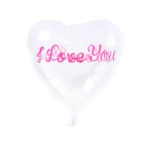 بادکنک فویلی مدل قلب شفاف چاپ I love you