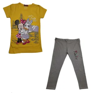 ست تی شرت و شلوار دخترانه نکست مدل 155