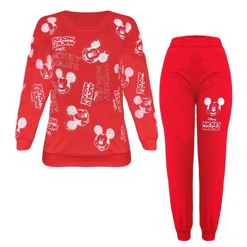 ست سویشرت و شلوار زنانه مدل میکی موس کد 01