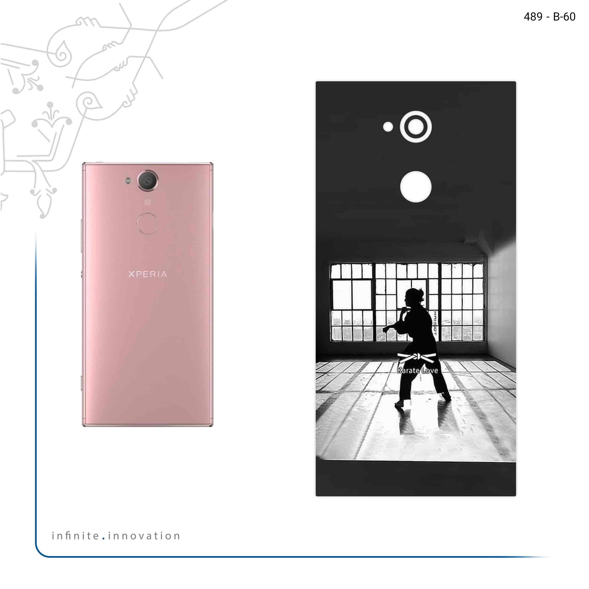 برچسب پوششی ماهوت مدل Karate مناسب برای گوشی موبایل سونی Xperia XA2 Ultra