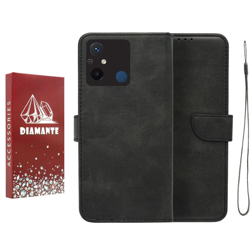 کیف کلاسوری دیامانته مدل Scusa Rd مناسب برای گوشی موبایل شیائومی Poco C55 به همراه بند آویز