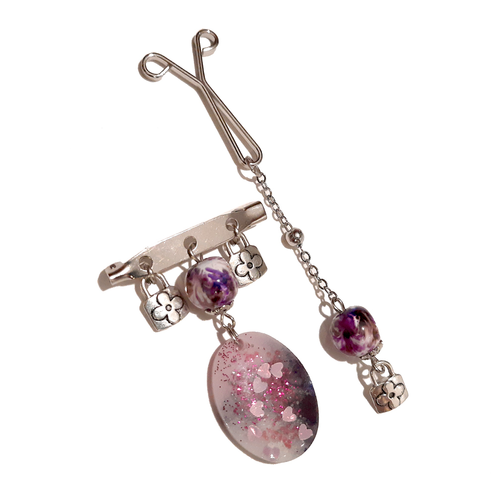 ست گیره روسری و سنجاق سینه زنانه مدل PSi01