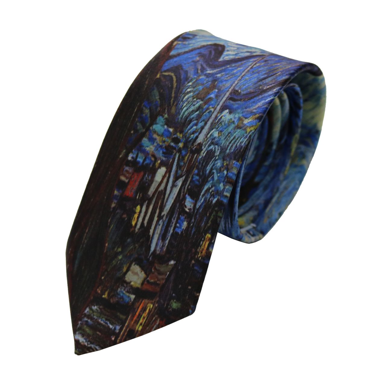 کراوات مردانه طرح شب پرستاره ونگوگ -  - 1