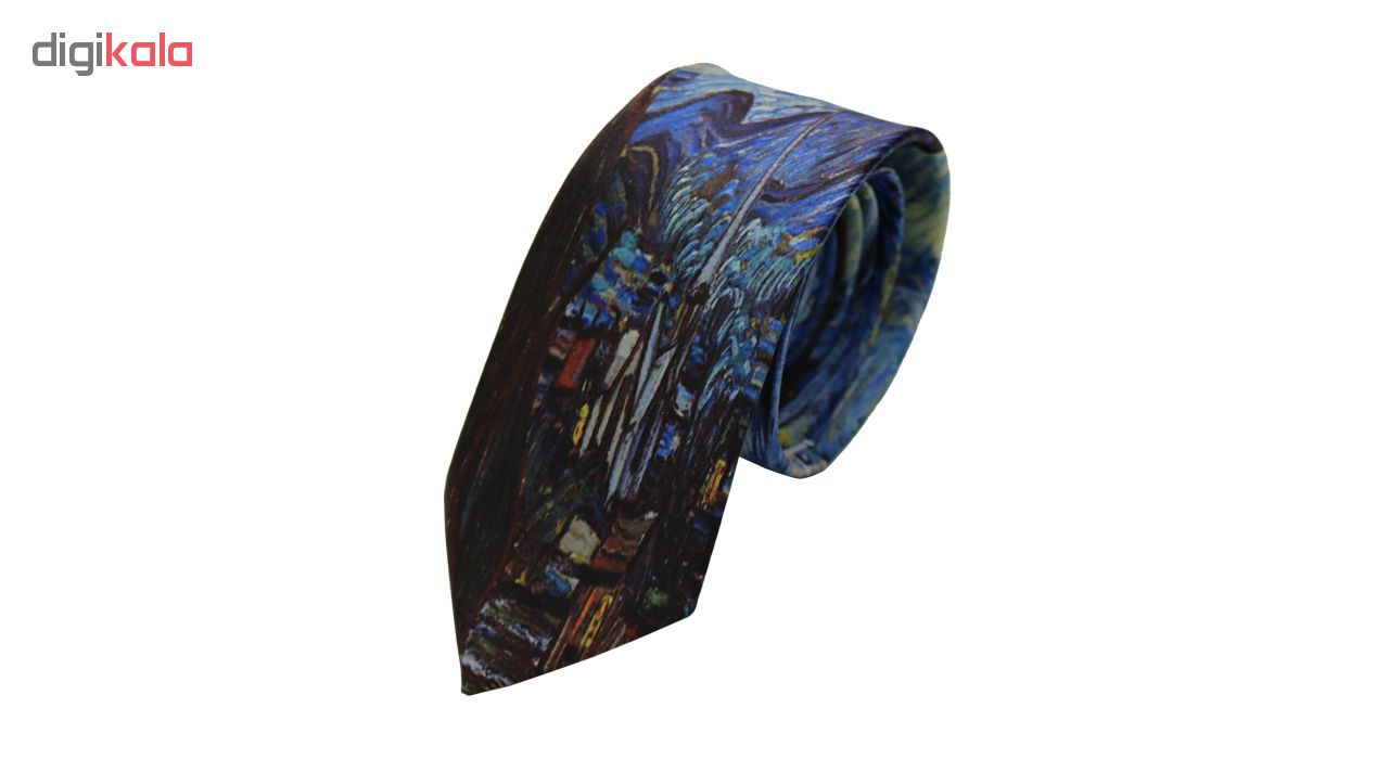 کراوات مردانه طرح شب پرستاره ونگوگ -  - 2