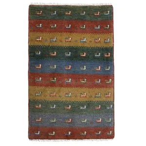 گبه دستبافت نیم متری کد 1428