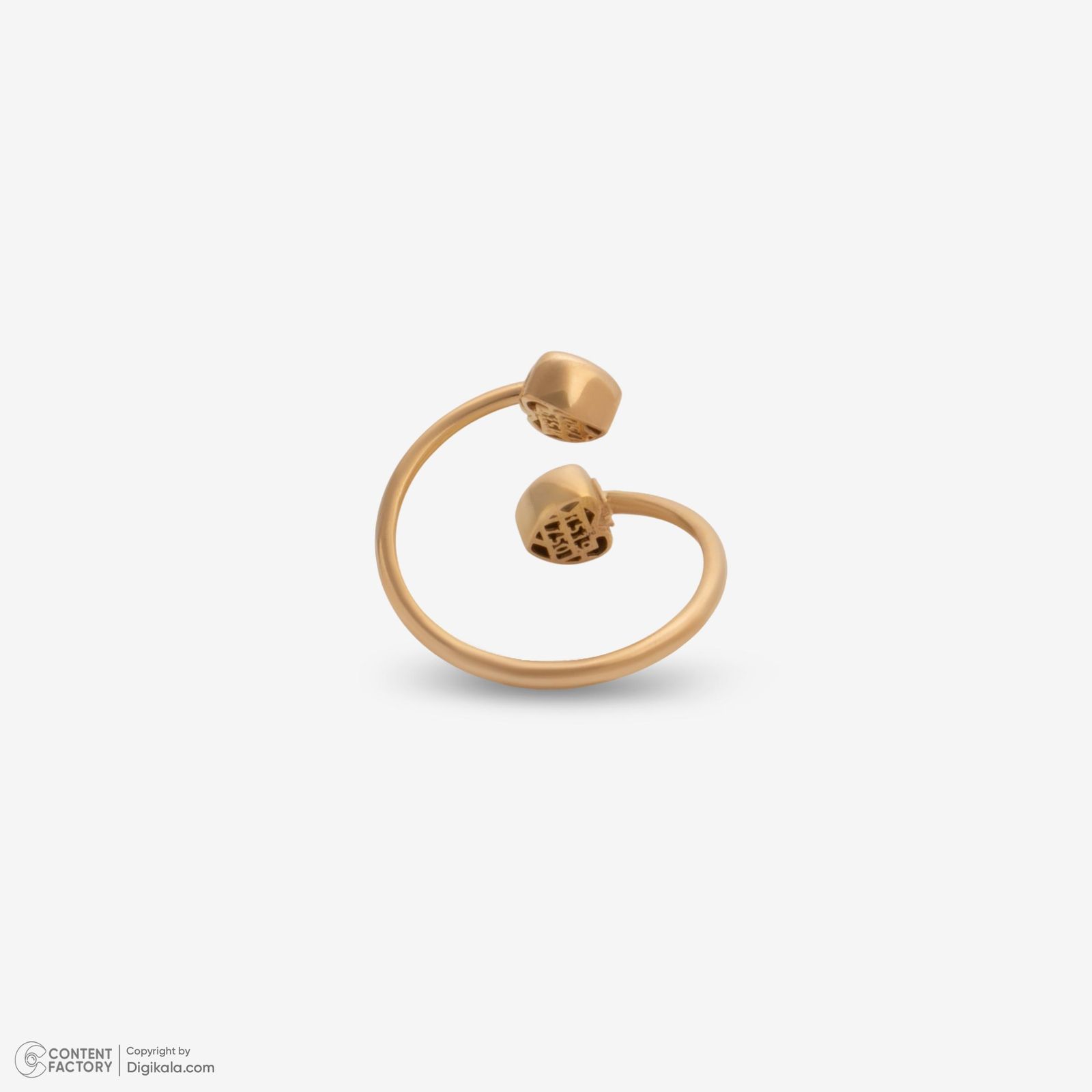 انگشتر طلا 18 عیار زنانه حافا گلد مدل قلب کد r018 سایز 53 -  - 3