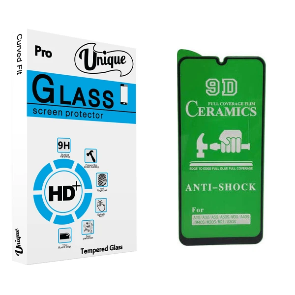 محافظ صفحه نمایش سرامیکی يونيک مدل +Clear مناسب برای گوشی موبایل سامسونگ Galaxy A20/A50/A30/A50s/A30s