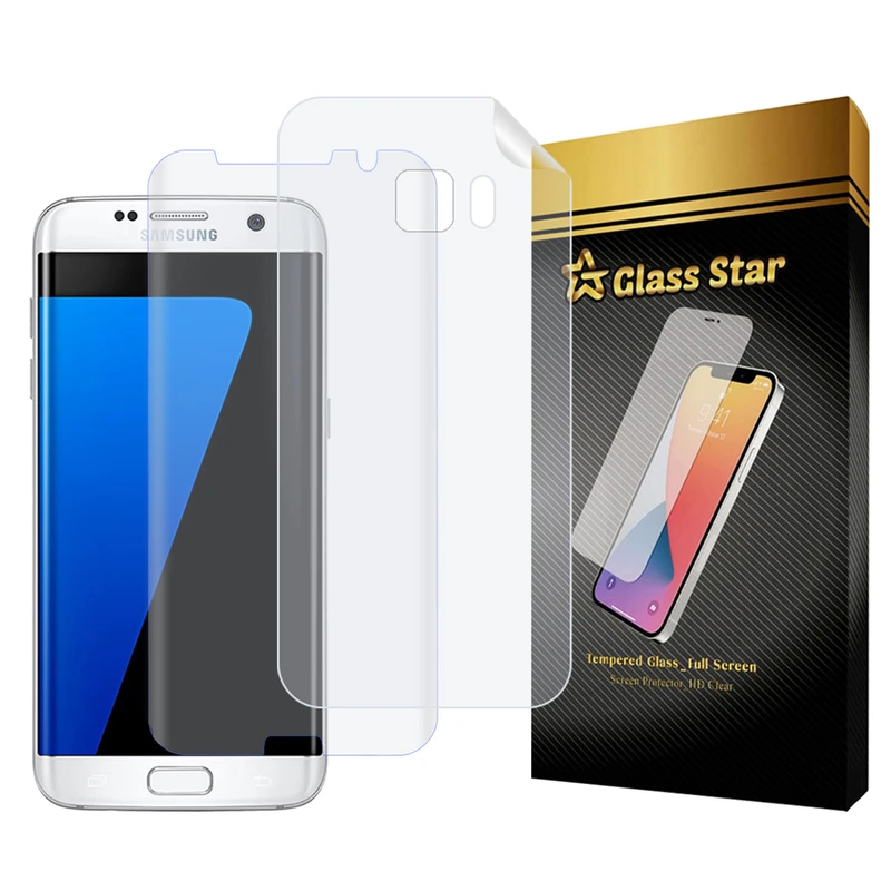 محافظ صفحه نمایش یووی گلس استار مدل UVNANOMTBS مناسب برای گوشی موبایل سامسونگ Galaxy S7 edge به همراه محافظ پشت گوشی