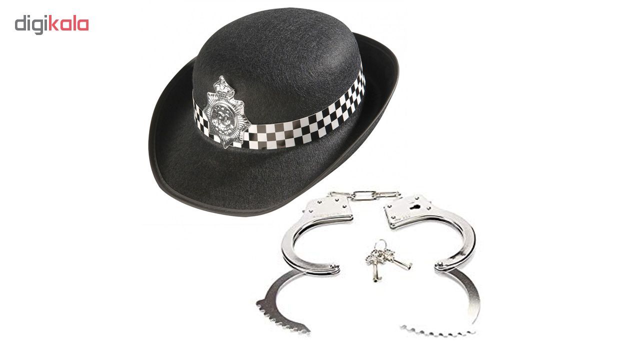 ست کلاه و دستبند پلیس مدل DSK.PZ