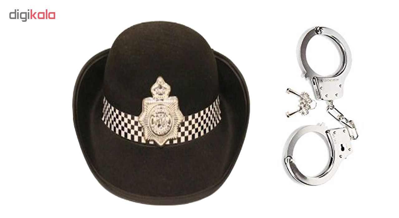 ست کلاه و دستبند پلیس مدل DSK.PZ