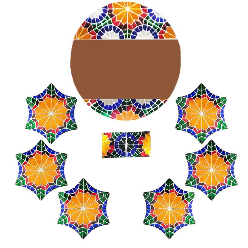 مجموعه ظروف هفت سین 9پارچه مدل سنتی طرح اُرسی