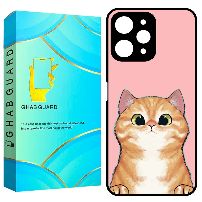 کاور قاب گارد طرح گربه مدل GCHPR12 مناسب برای گوشی موبایل شیائومی Redmi 12 4G / Redmi 12 5G / Poco M6 Pro 5G