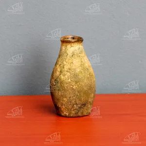 گلدان مینیاتوری شیشه گری با حرارت مستقیم‏ ‏ سبز‏ طرح ‏صخره‏ مدل 1015900022