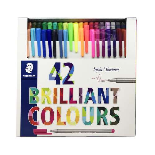 روان نویس استدلر مدل Triplus fineliner Brilliant Colours New بسته 42 عددی