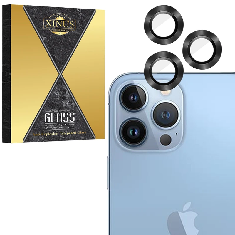 محافظ لنز دوربین فلزی  ژینوس مدل XRING مناسب برای گوشی موبایل اپل iPhone 13 Pro Max / 13 Pro