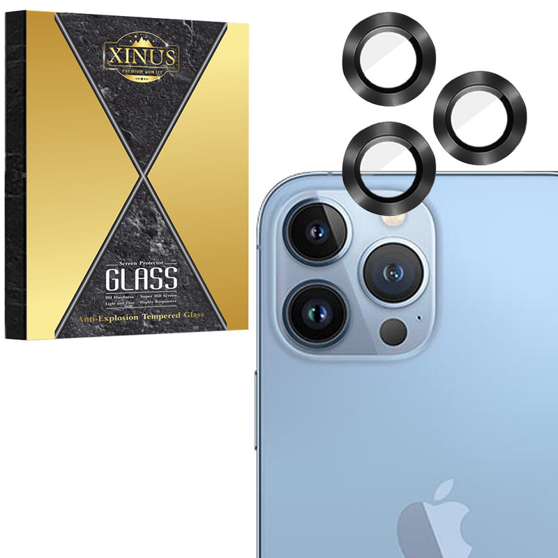 محافظ لنز دوربین فلزی  ژینوس مدل XRING مناسب برای گوشی موبایل اپل iPhone 13 Pro Max / 13 Pro