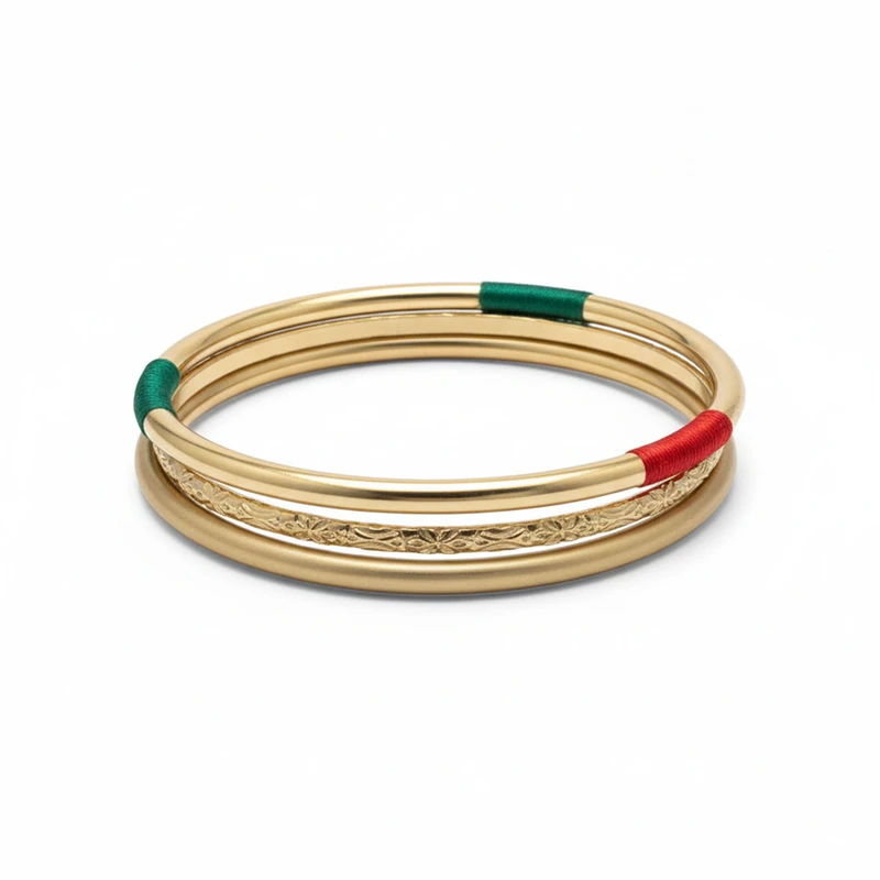 دستبند النگویی زنانه اکسسورایز مدل SEP-MODSAZ-ZA040 مجموعه 3 عددی