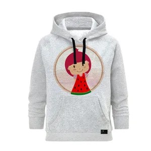 هودی زنانه مدل دختر یلدایی کد B200 رنگ طوسی