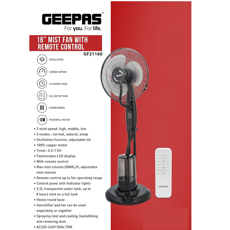 پنکه مه پاش جی پاس مدل 21160