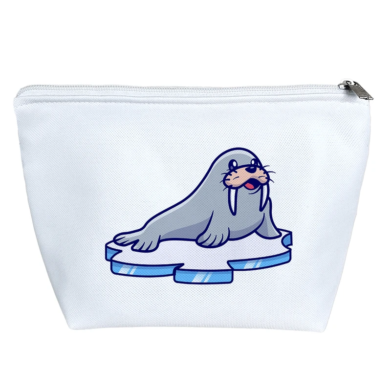 کیف لوازم آرایش دخترانه خندالو مدل حیوانات بامزه شیر دریایی کد 3206