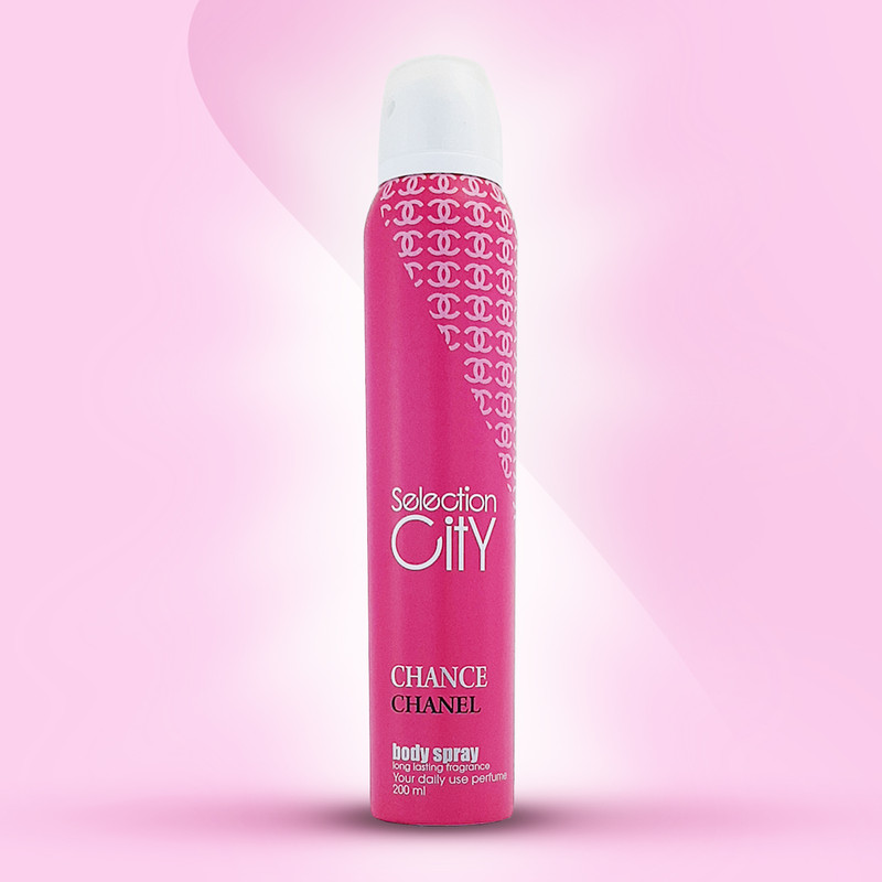 اسپری خوشبوکننده بدن زنانه سلکشن سیتی مدل chance chanel حجم 200 میلی لیتر