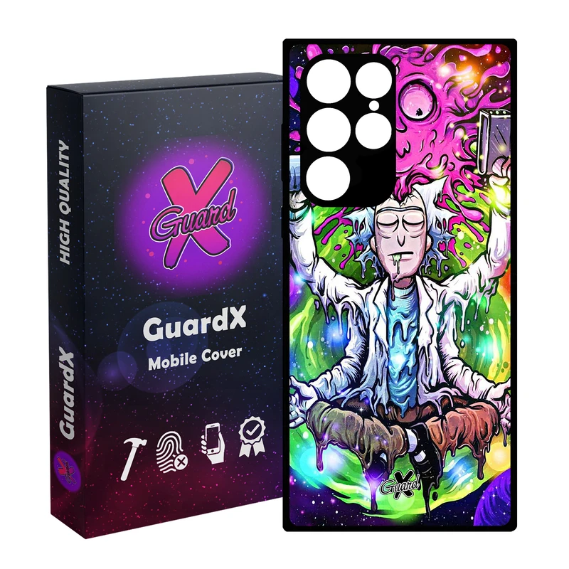 کاور گارد ایکس طرح Rick and Morty مدل Glass10175 مناسب برای گوشی موبایل سامسونگ Galaxy S23 Ultra