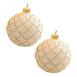 شمع انگلیش هوم مدل Christmas Ball Mum مجموعه دو عددی