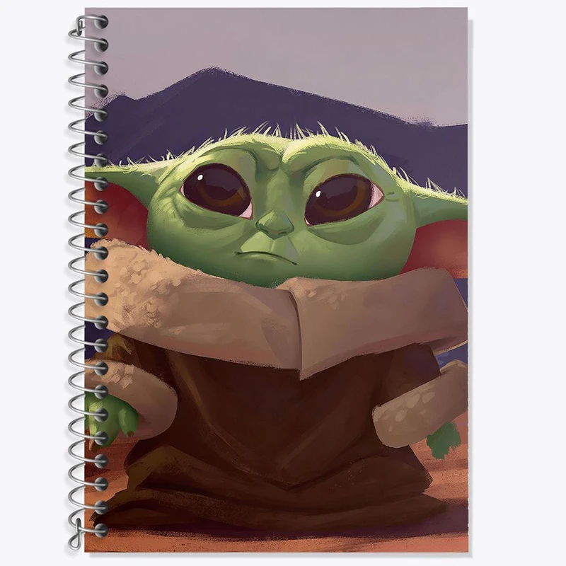 دفتر زبان 50 برگ خندالو مدل دو خط طرح یودا سریال جنگ ستارگان کد 26070