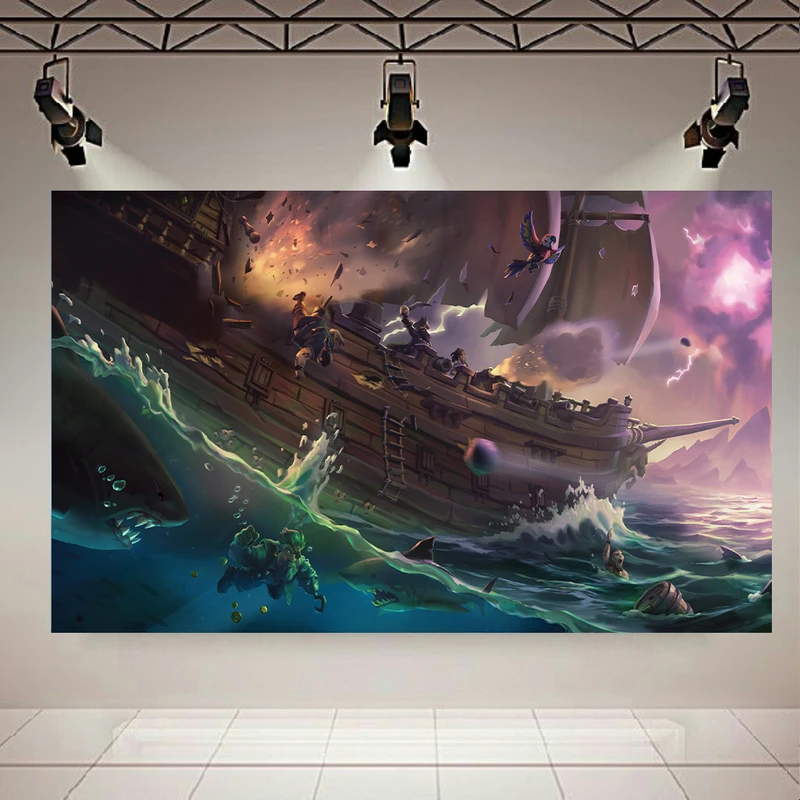 تابلو بوم طرح گیم مدل Seaof Thieres کد AR2836