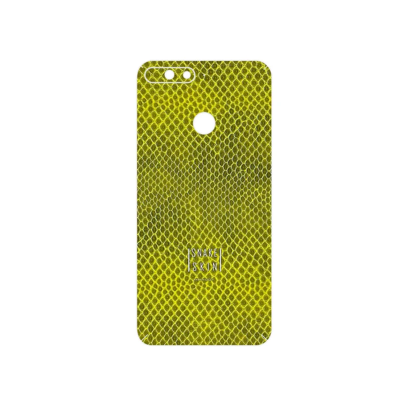 برچسب پوششی ماهوت مدل Yellow Snake Skin مناسب برای گوشی موبایل آنر 7A