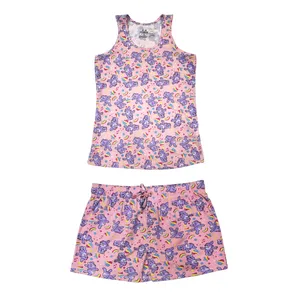 ست تاپ و شلوارک زنانه اچ اند ام مدل خرس های مهربون