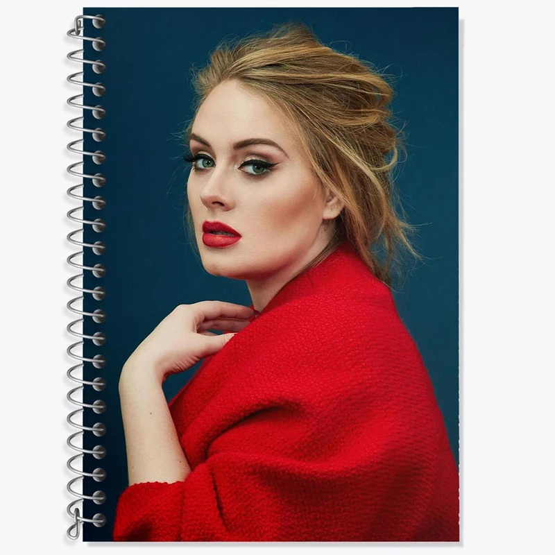 دفتر زبان 50 برگ خندالو مدل سه خط طرح ادل Adele کد 2933