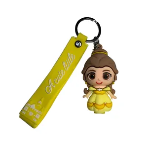 جاکلیدی دخترانه مدل اکشن فیگور بل دیو و دلبر beauty and the beast