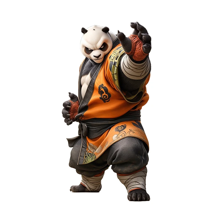 استیکر پارچه و لباس پاد آفرین مدل پاندای کونگفو کار کد 2242