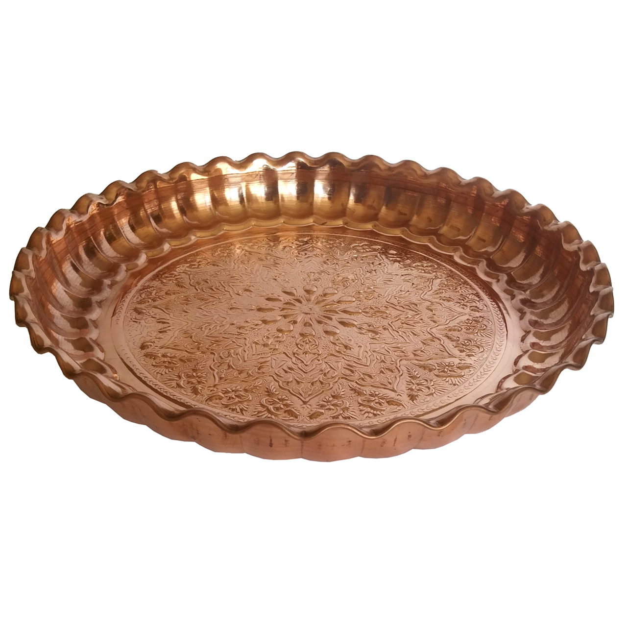 سینی مسی طرح خورشید قطر 30 سانتی متر