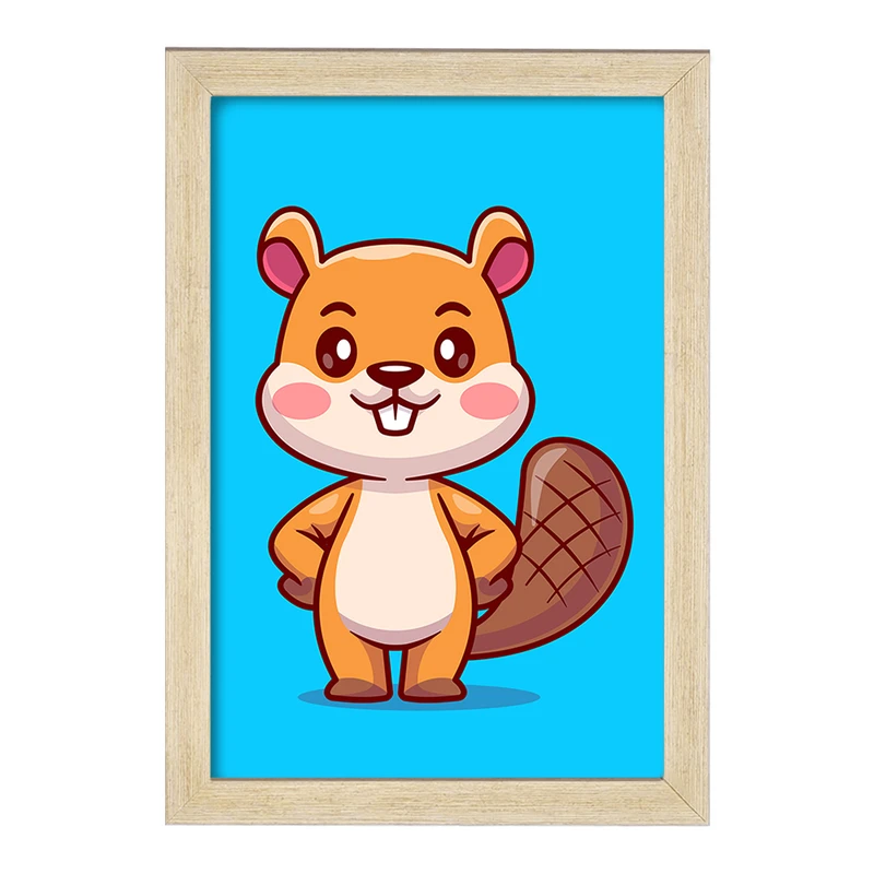 تابلو خندالو مدل حیوانات بامزه سمور کد 29671