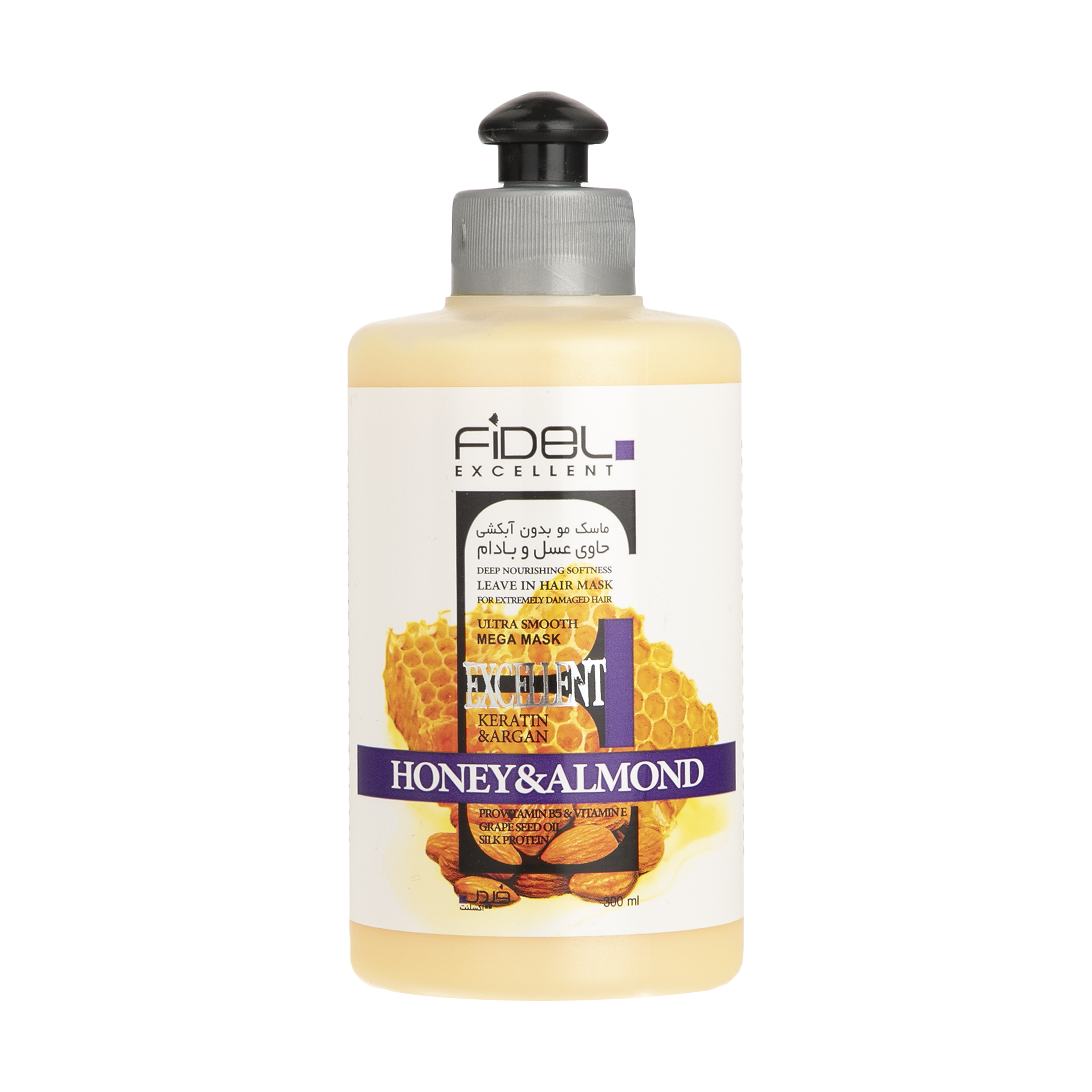 ماسک مو فیدل اکسلنت مدل Hony & Almond حجم 300 میلی لیتر