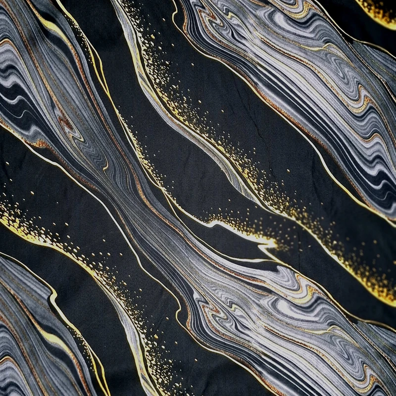 پارچه ملحفه عرض 2.4 متر مدل سنگ کهکشان رنگ مشکی