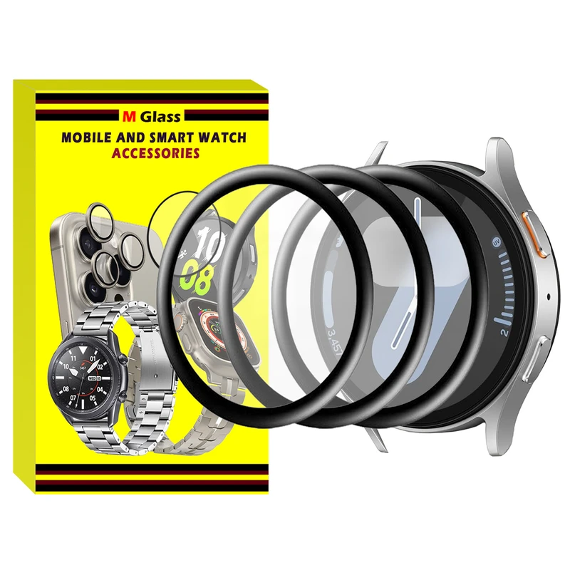 محافظ صفحه نمایش نانو ام‌گلس مدل Pmma-MG مناسب برای ساعت هوشمند سامسونگ Galaxy Watch 7 40mm بسته سه عددی