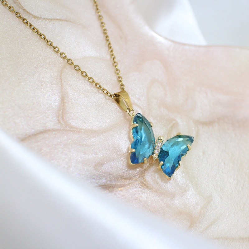 نیم ست زنانه مدل پروانه طرح کریستال