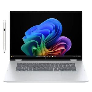 لپ تاپ 16 اینچی اچ‌ پی مدل OmniBook 7 Flip NGAI 16-au0055cl-Core Ultra 5 226V-16GB LPDDR5X 8533MHz-1TB SSD-Touch-Backlit-W به همراه قلم