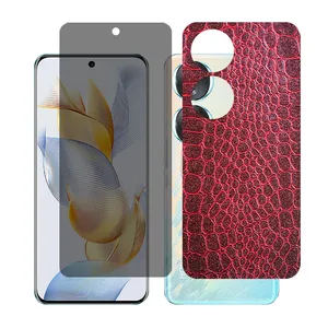 Glass together model privacy screen protector suitable for Honor 90 mobile phone with back cover sticker