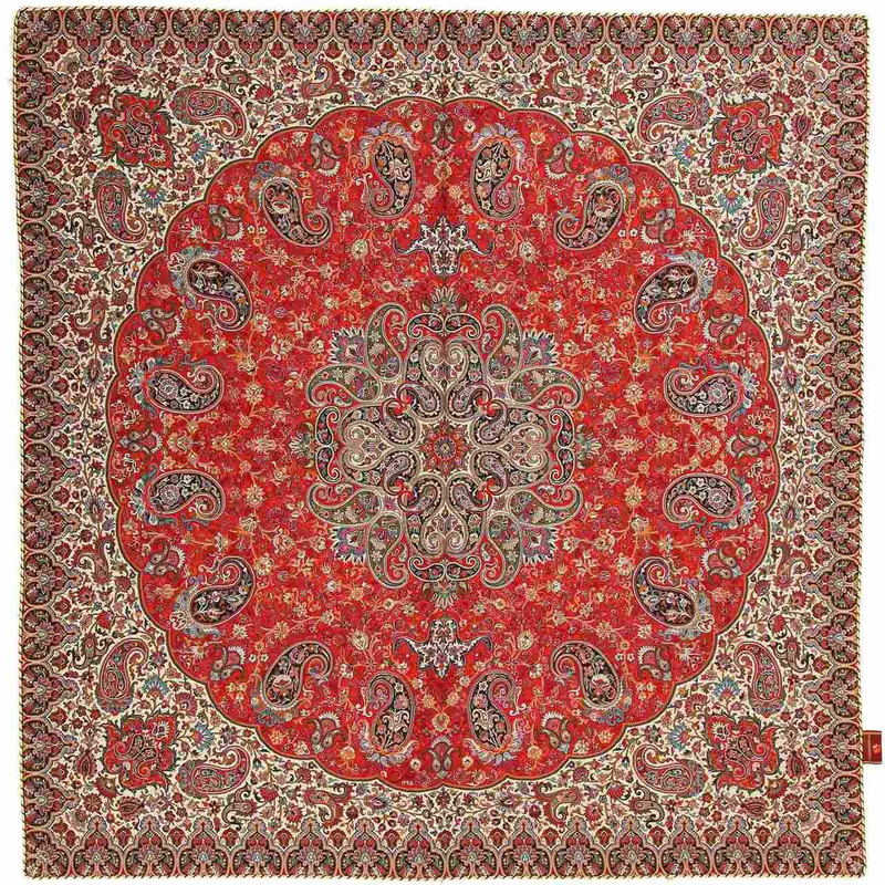 ترمه هاشمی طرح شاه‌ پسند کد 84041 لمه‌ دار