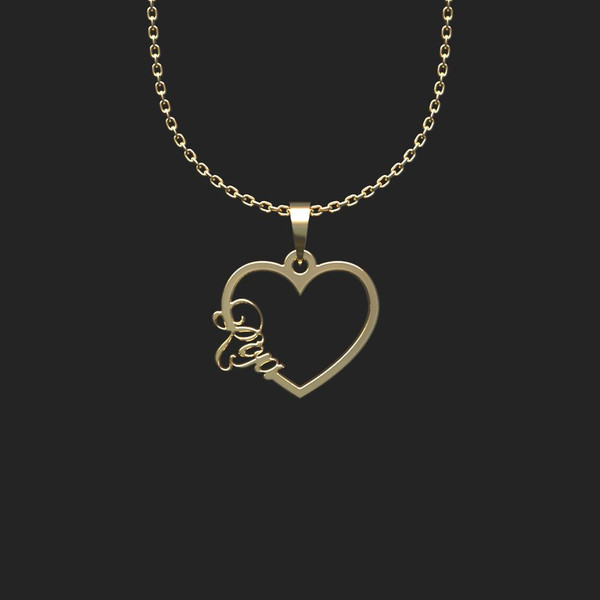 گردنبند طلا 18 عیار زنانه مدوپد مدل اسم روجا roja کد HF2-1-1105