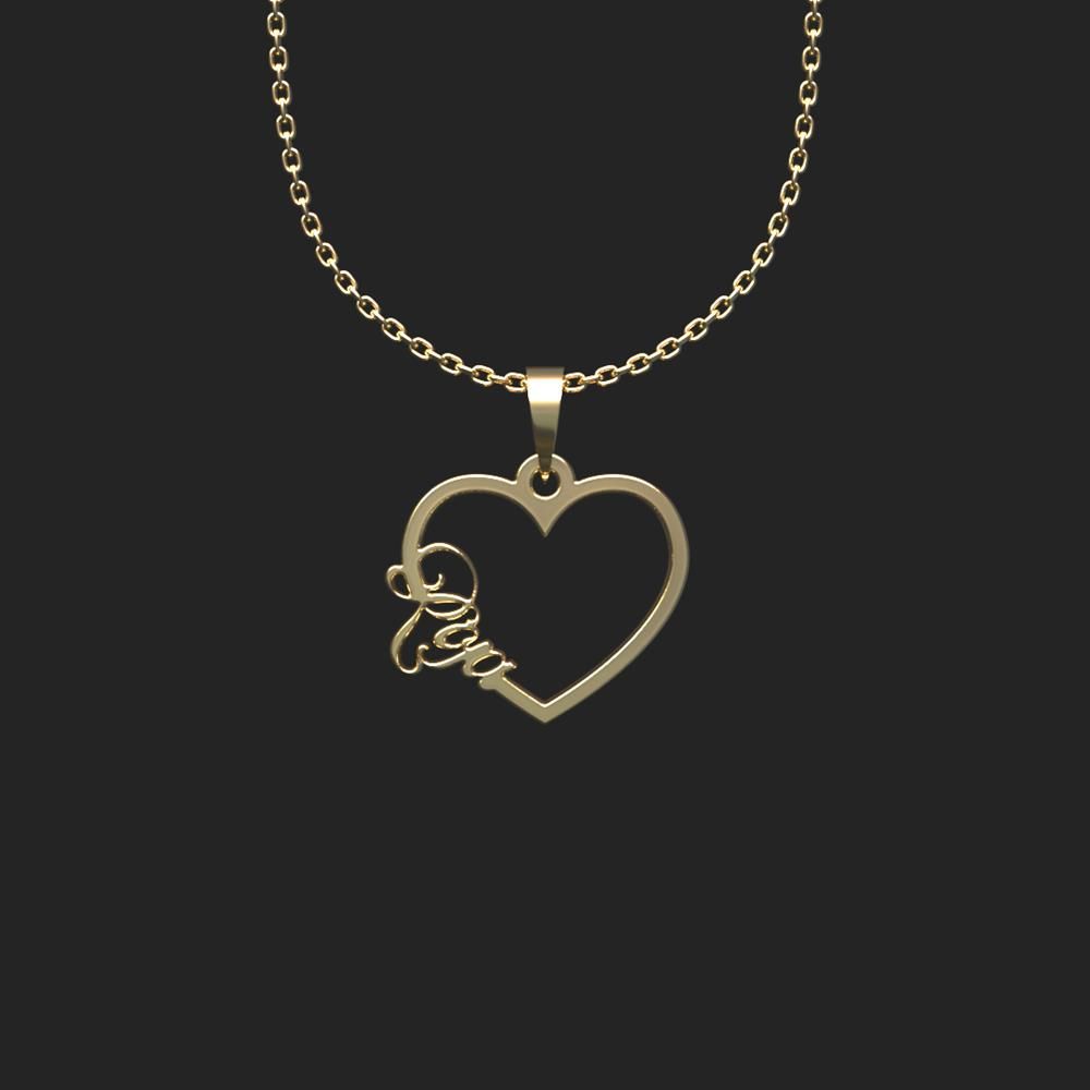 گردنبند طلا 18 عیار زنانه مدوپد مدل اسم روجا roja کد HF2-1-1105 -  - 1