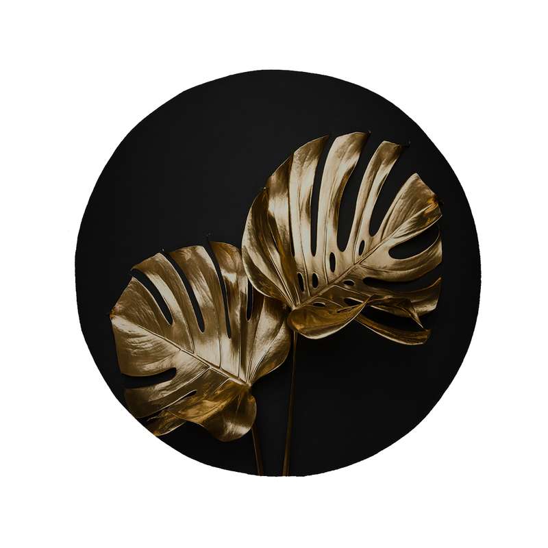 پادری مدل دایره طرح برگ کد 8928 سایز 90 × 90 سانتی متر