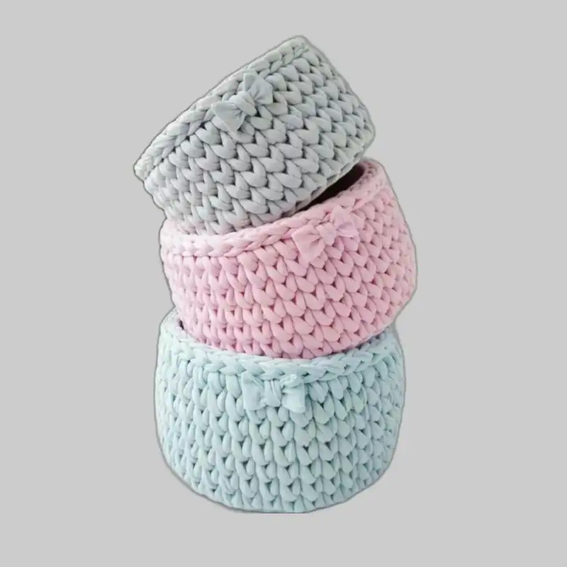 سبد قلاب بافی تریکو کد 76 مجموعه 3 عددی